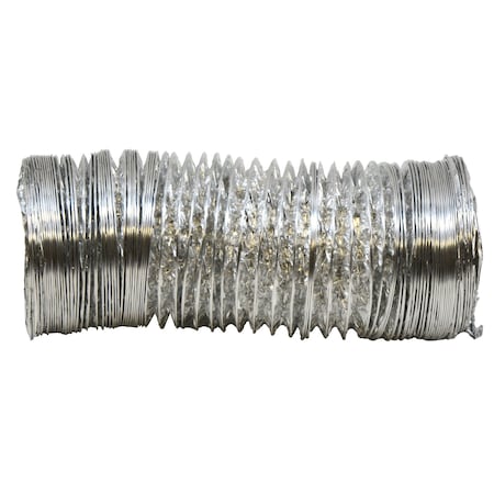 Jones Stephens 4in. x 8ft Flexible Semi-Ridgid Aluminum Foil Ducting D04057